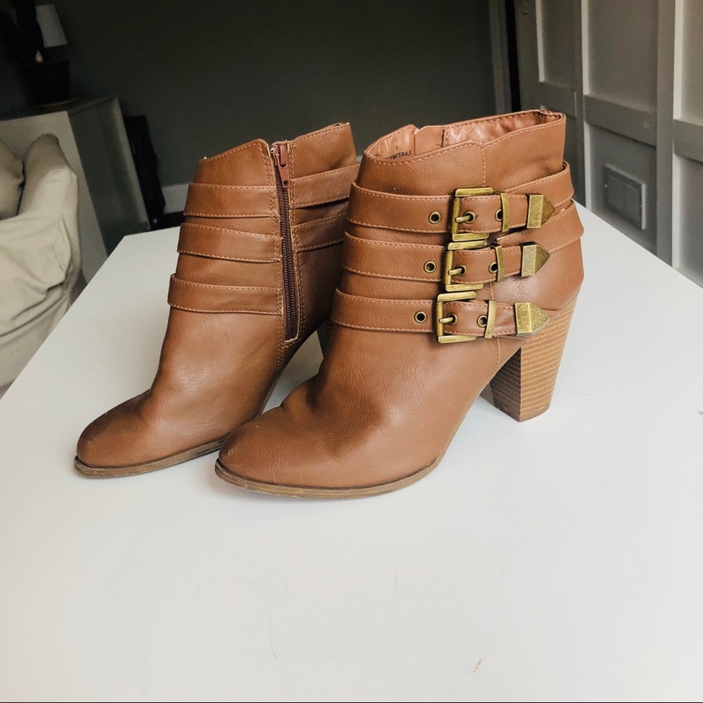 Chic and Fab Heeled Brown Booties
